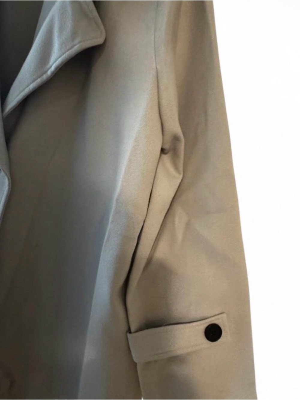 YesStyle Gray Long Wool-Blend Trench Coat - Picture 4 of 6